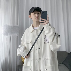 新款时尚潮外套休闲男女加厚长袖 1404-2-s608-P78图片