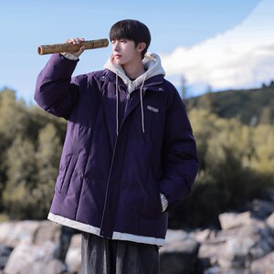 男女 加厚 新款 棉服假两件 港风 棉外套1404-1-MY9339-P65图片