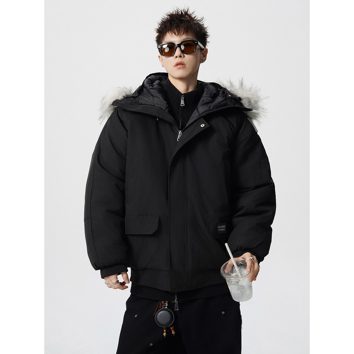 1404-2-77917—P143高品质印花棉衣潮流时尚简约休闲百搭1帅气5，男装棉衣，星座1404-2