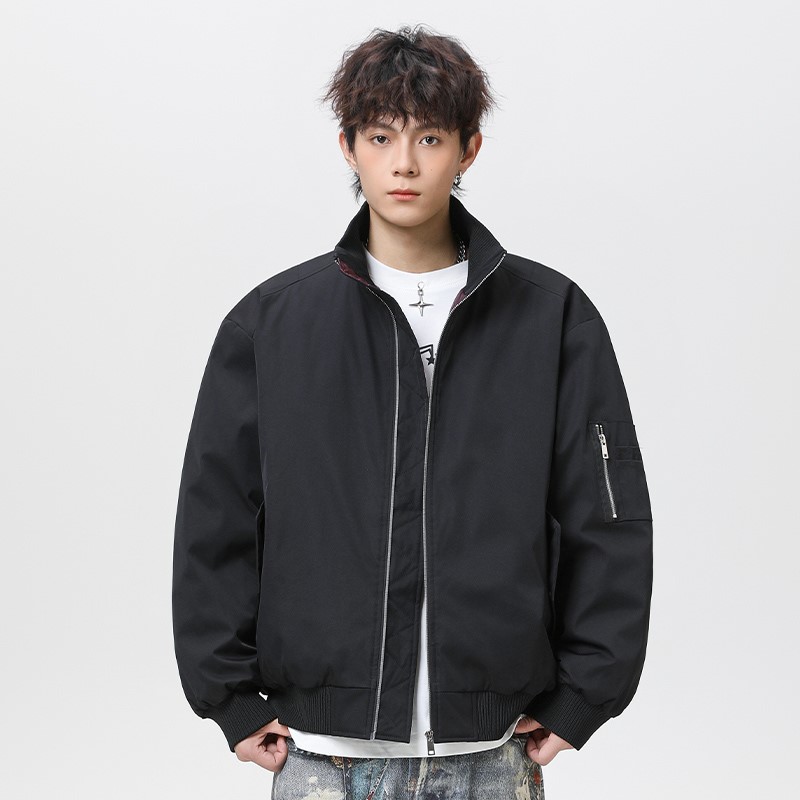 1404-2-99989-p90--2025休闲宽松青少年百搭夹克棉衣，男装夹克，星座1404-2