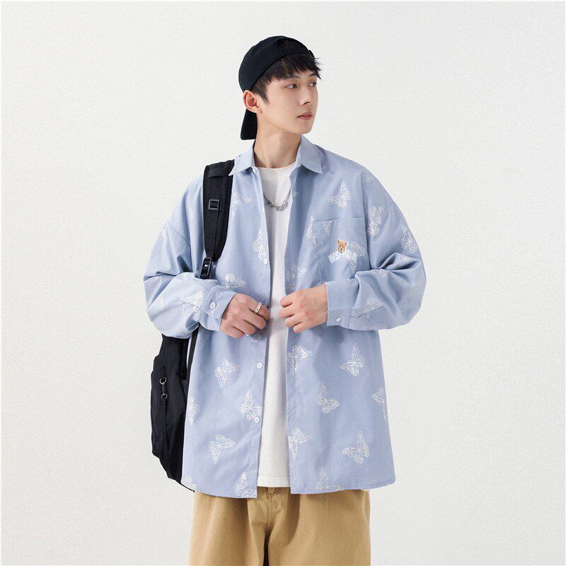 1404-2-c39-P40新款时尚青少年潮流港风衬衫，男装衬衫，星座1404-2