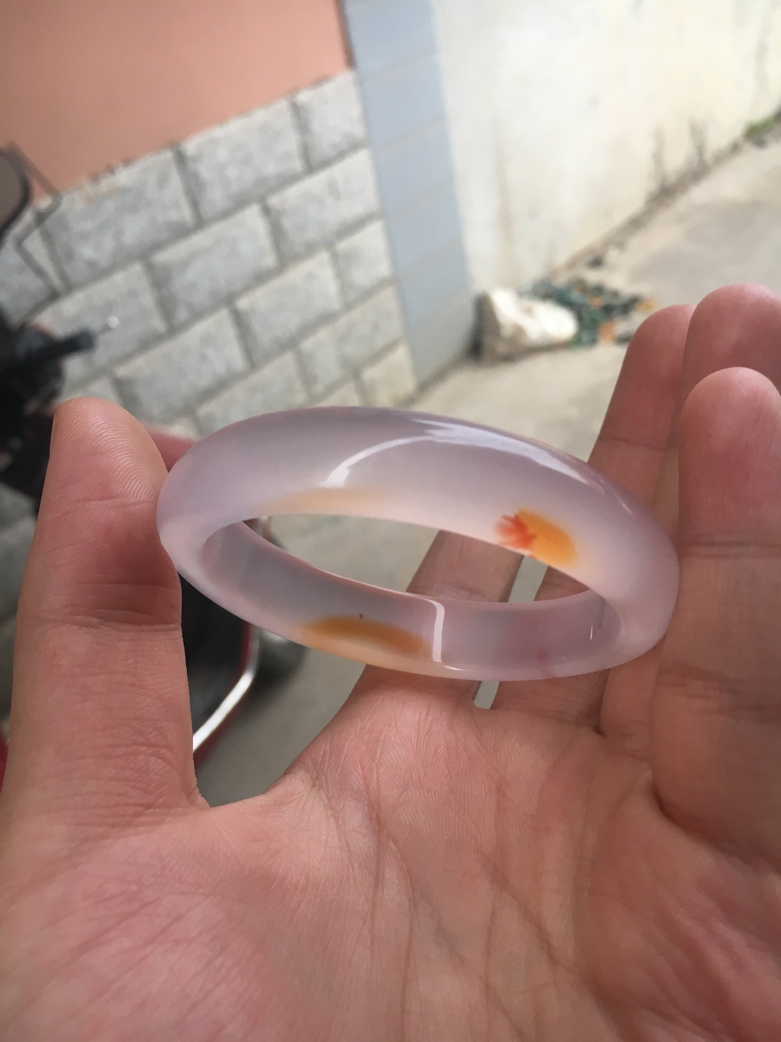 巴西天然紫罗兰水草朱砂玉髓玛瑙手镯女原石原色送家人送妈妈