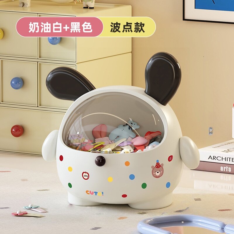 日本风卡通桌面收纳盒可爱兔子儿童房发夹发饰文具桶迷你垃圾桶