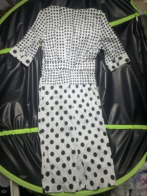 Eva Ouxiu/伊华·欧秀修身显瘦V领五分袖大码中长款打底连衣裙c11