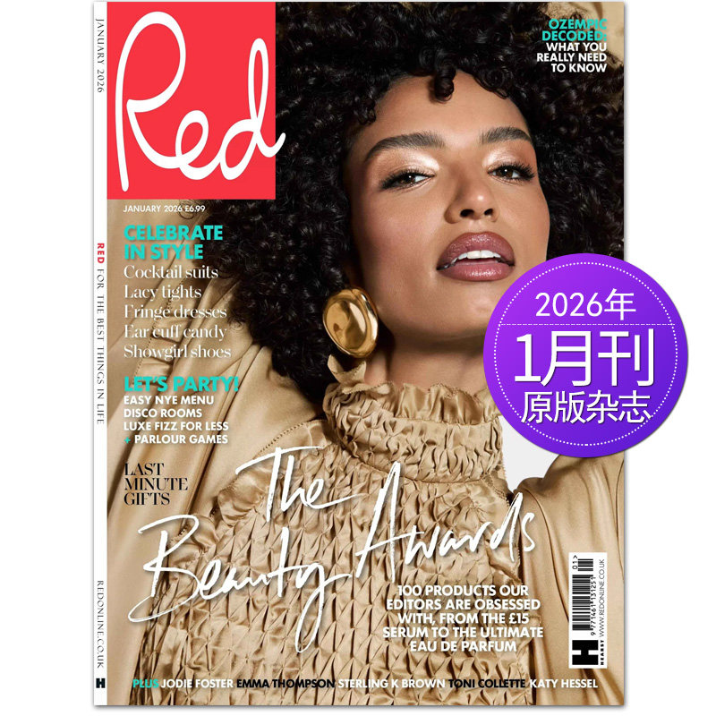 【单期可选】Red 红 2025/2026年月刊 英国女性时尚美容生活类英文英语杂志国外期刊