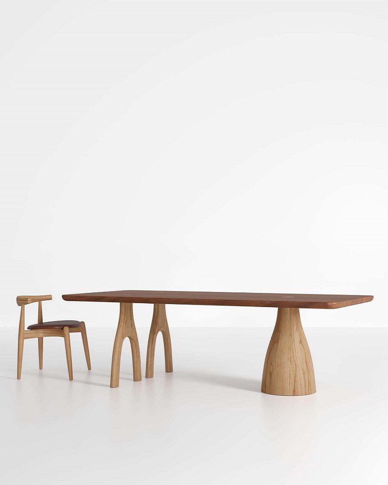 北欧实木长桌简约现代办公室家用餐桌创意诧异风洽谈桌工作台