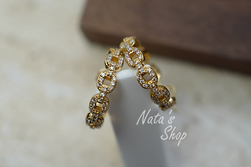 经典复刻！Natalia系列 原创设计 925银 华丽链条耳环