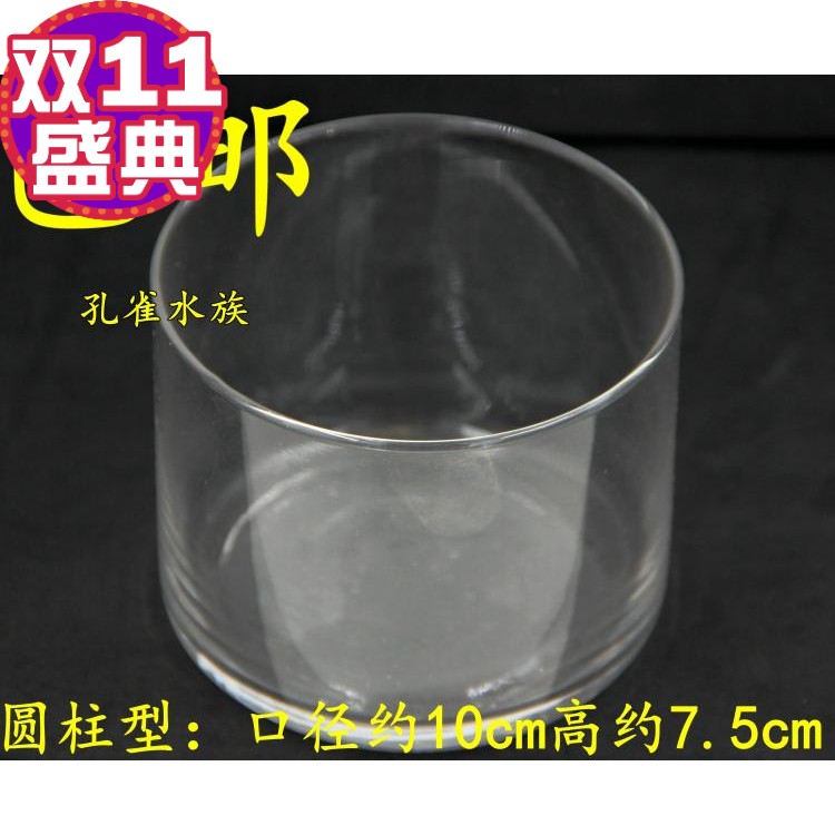 玻璃鱼缸20cm圆形盆水仙盆水培