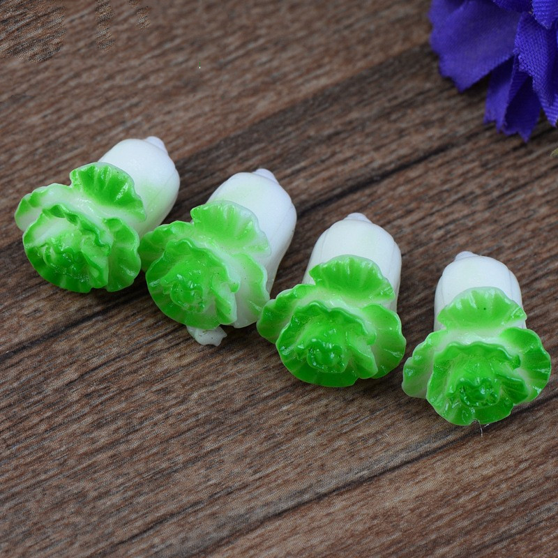乐希艺彩 苔藓微景观饰品 卡通迷你小白菜 diy组装树脂小摆件