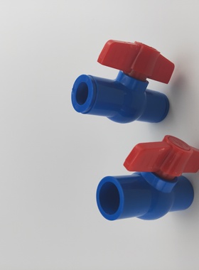 海鲜池25阀鱼缸鱼池兰色蓝色PVC16球阀DN20球阀塑料水管开关闸阀