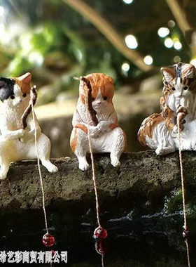 天气休闲猫咪垂钓猫悬挂装饰品