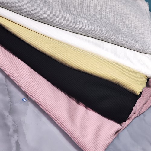 纯棉面膜t面料一米价无痕随身裁弹力针织打底衫螺纹坑条莫代尔布