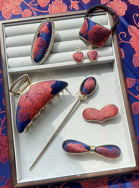 花样年华宋锦发夹成品发簪胸针