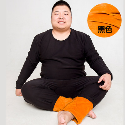 NATAL YEAR PLUS SIZE AUTUMN CLOTHES AND AUTUMN PANTS MENS SUIT PLUS FAT PLUS COTTON SWEATER BASE THERMAL UNDERWEAR FAT GUY FAT MAN WINTER