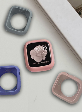 适用苹果手表applewatch保护壳苹果iwatch9液体硅胶软壳6/5/4/3代