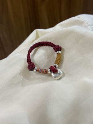 原创银坨坨宝宝手绳精致做工999保真银饰手工编织高档手链送礼女