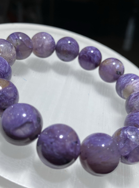 天然紫龙晶手链男女款手串饰品礼物送女友闺蜜大颗粒大珠子
