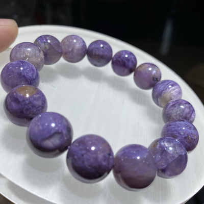 天然紫龙晶手链男女款手串饰品礼物送女友闺蜜大颗粒大珠子