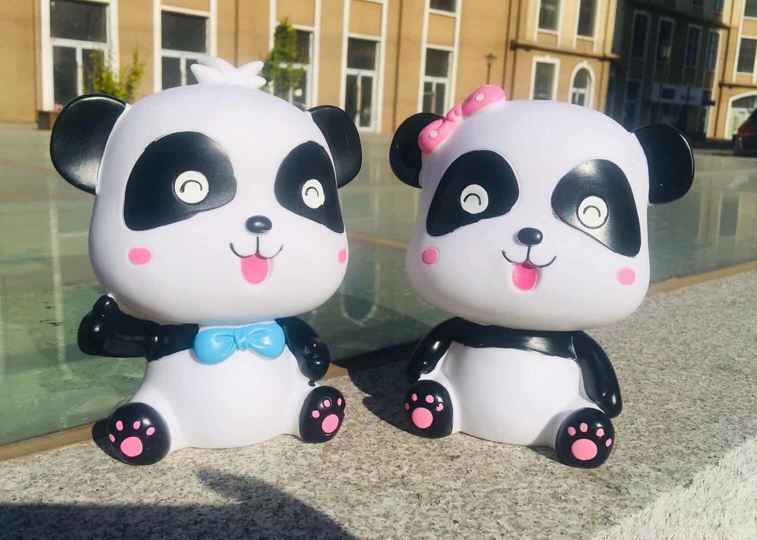 熊猫生活馆熊猫公仔毛绒存钱罐
