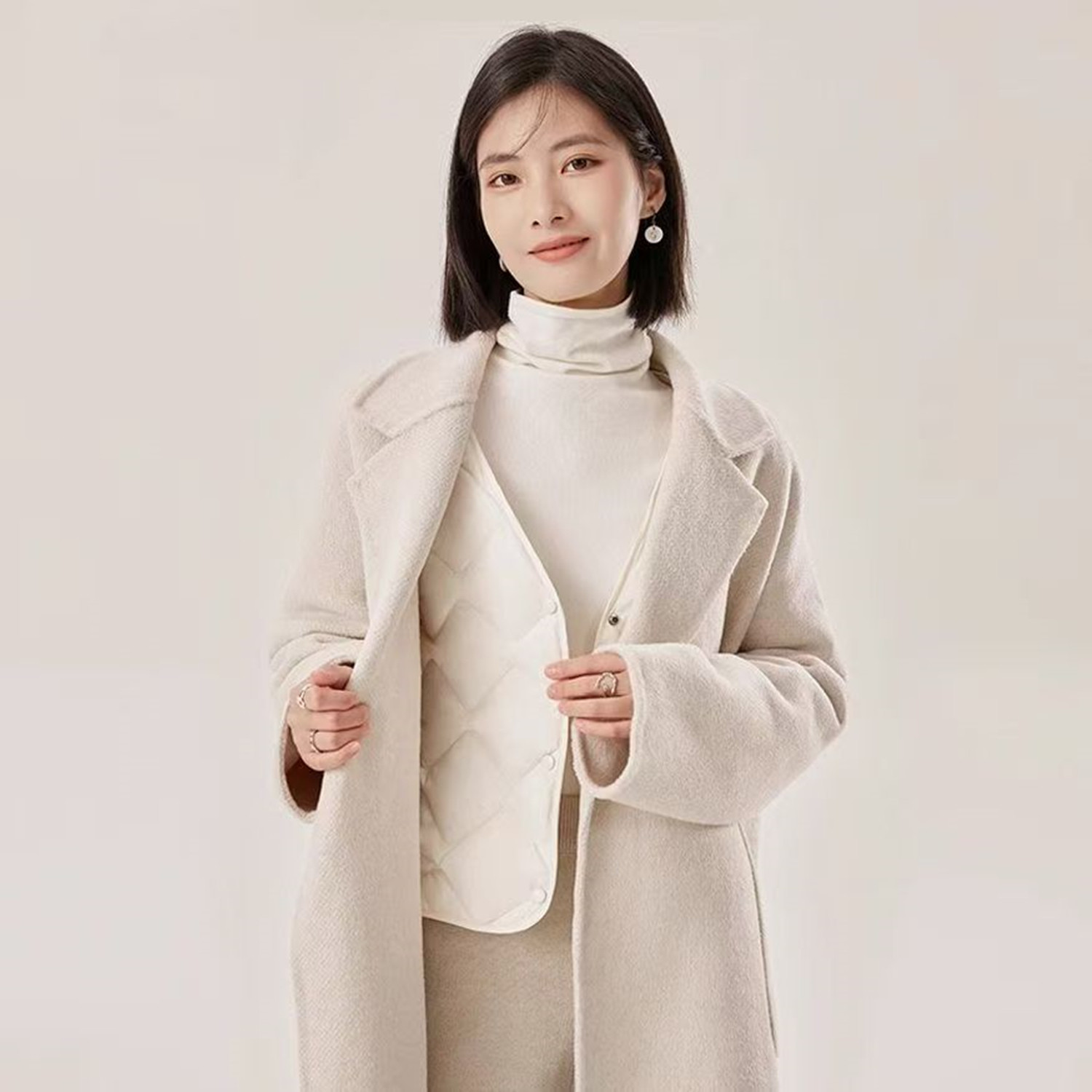 羽绒棉内胆女2025秋冬新款轻薄保暖V领内穿打底长袖大衣内搭棉服,女装/女士精品,棉衣/棉服,淘宝优惠券,粉丝福利购,淘宝优惠卷