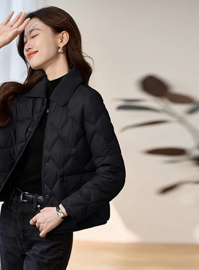 反季清仓爆款时尚黑色羽绒棉服女新款小个子显瘦保暖冬季短款外套