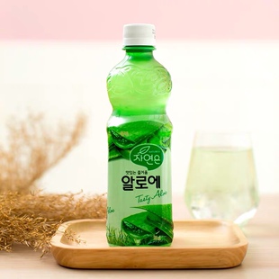 韩国进口饮 熊津芦荟汁萃雅源芦荟果肉果味饮料休闲健康饮品500ml