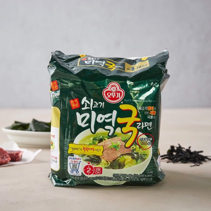 不倒翁海带汤拉面 牛肉味方便面泡面速食方便面宵夜 韩国进口零食