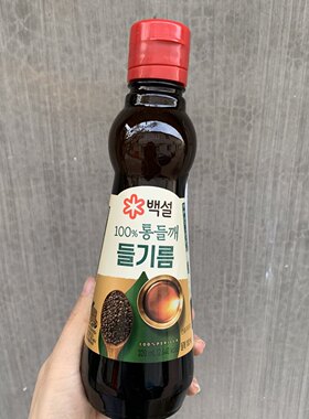 韩国进口白雪紫苏籽油煎炸炒各种菜肴调味油家用调料品320ml
