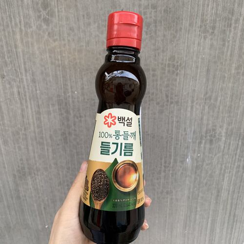 韩国进口白雪紫苏籽油煎炸炒各种菜肴调味油家用调料品320ml