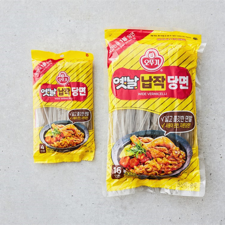 韩国进口不倒翁粉条老式扁粉条宽粉炒鸡炖肉麻辣烫火锅粉条