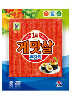 韩国进口蟹肉棒大林鲜蟹肉棒 300g蟹棒 寿司 紫菜包饭用 蟹棒