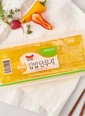 韩国进口一家府 甜脆黄萝卜条奶酪萝卜条包饭寿司萝卜条开胃菜400
