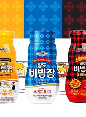 韩国进口paido八道拌饭酱拌面李俊昊辣炒干拌酱原味辣味黄油酱油
