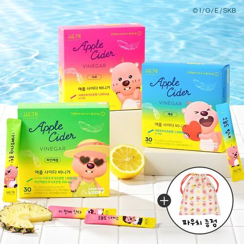 韩国代购ssanggye能量苹果醋饮料0糖0卡粉末冷水冲泡苹果柠檬菠萝