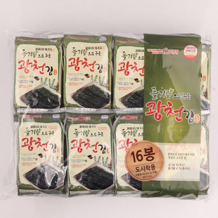 韩国进口海苔 广泉紫苏油海苔 64g（4gX16小包）即食海苔