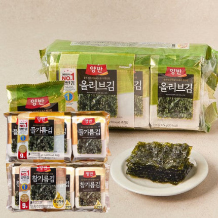 韩国东远两班橄榄油苏子油芝麻油香脆海苔即食米饭伴侣夹米饭包饭