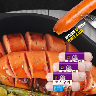 韩国代购牧友村主妇9段烤肠熏制香肠火腿部队火锅用火腿肠250g