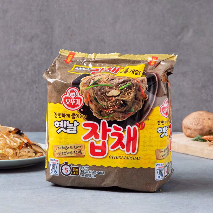 韩国进口食品 不倒翁炒杂菜粉方便速食料理粉丝粉条拉面炒杂菜75g