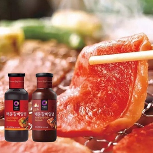 韩国清净园辣味排骨酱猪排牛排猪肉酱韩式烧烤调料腌肉酱汁500g