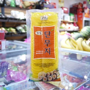 寿司甜脆萝卜片350g韩式进安咸菜 正宗韩国泡菜即食黄萝卜圆片