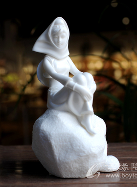 惠安女渔女德化陶瓷名家柯宏荣陈桂玉家居办公收藏工艺装饰摆件品