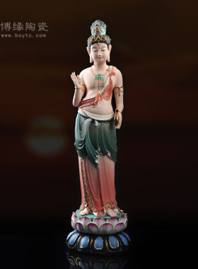 德化陶瓷手绘古典风会所工艺摆件