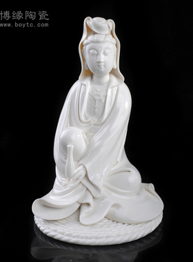 观世音菩萨佛像工艺品德化陶瓷