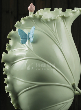和谐陶瓷插花结婚礼品家居装饰