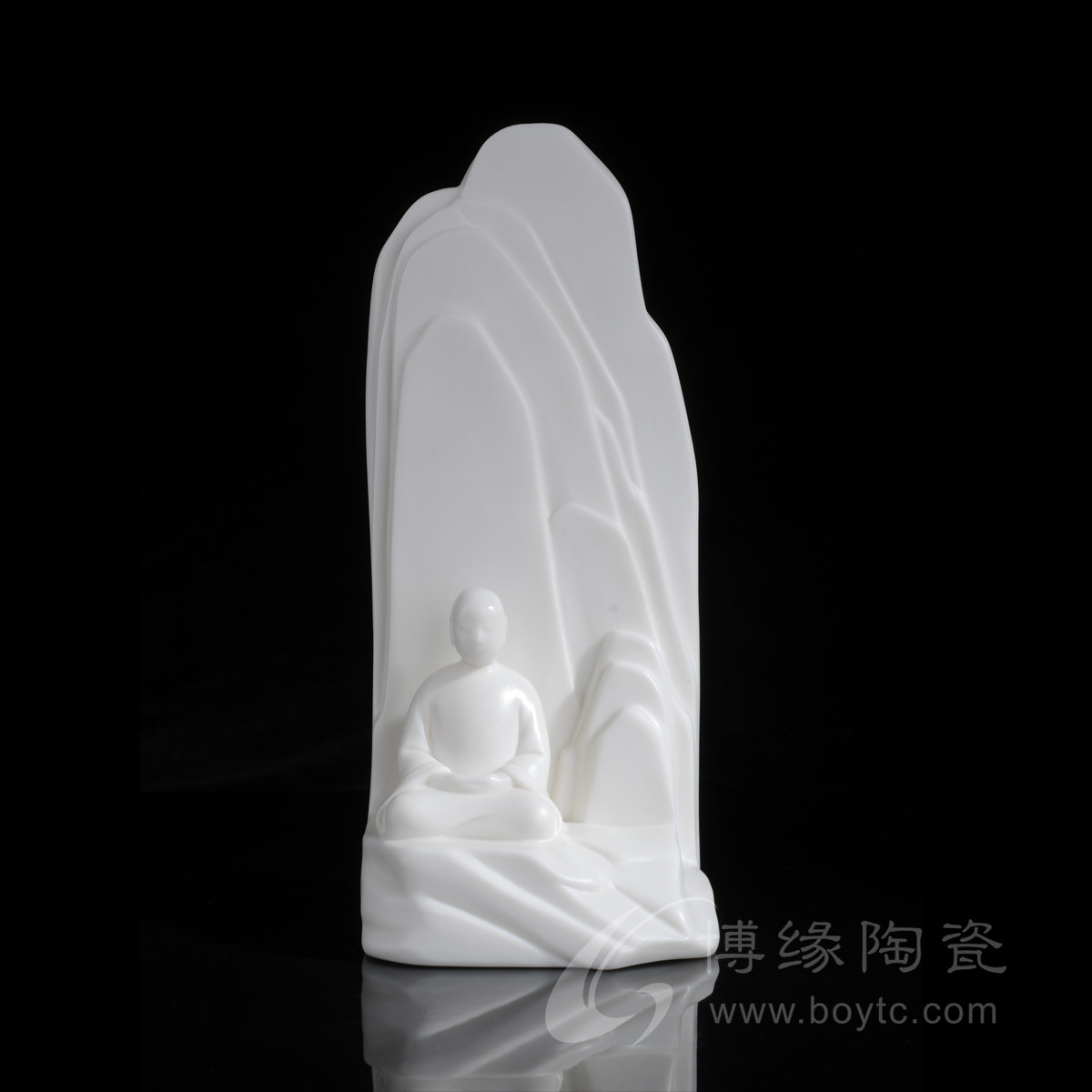 人物摆件 白瓷创意人物家居房间装饰品摆设客厅酒柜摆饰工艺品 悟