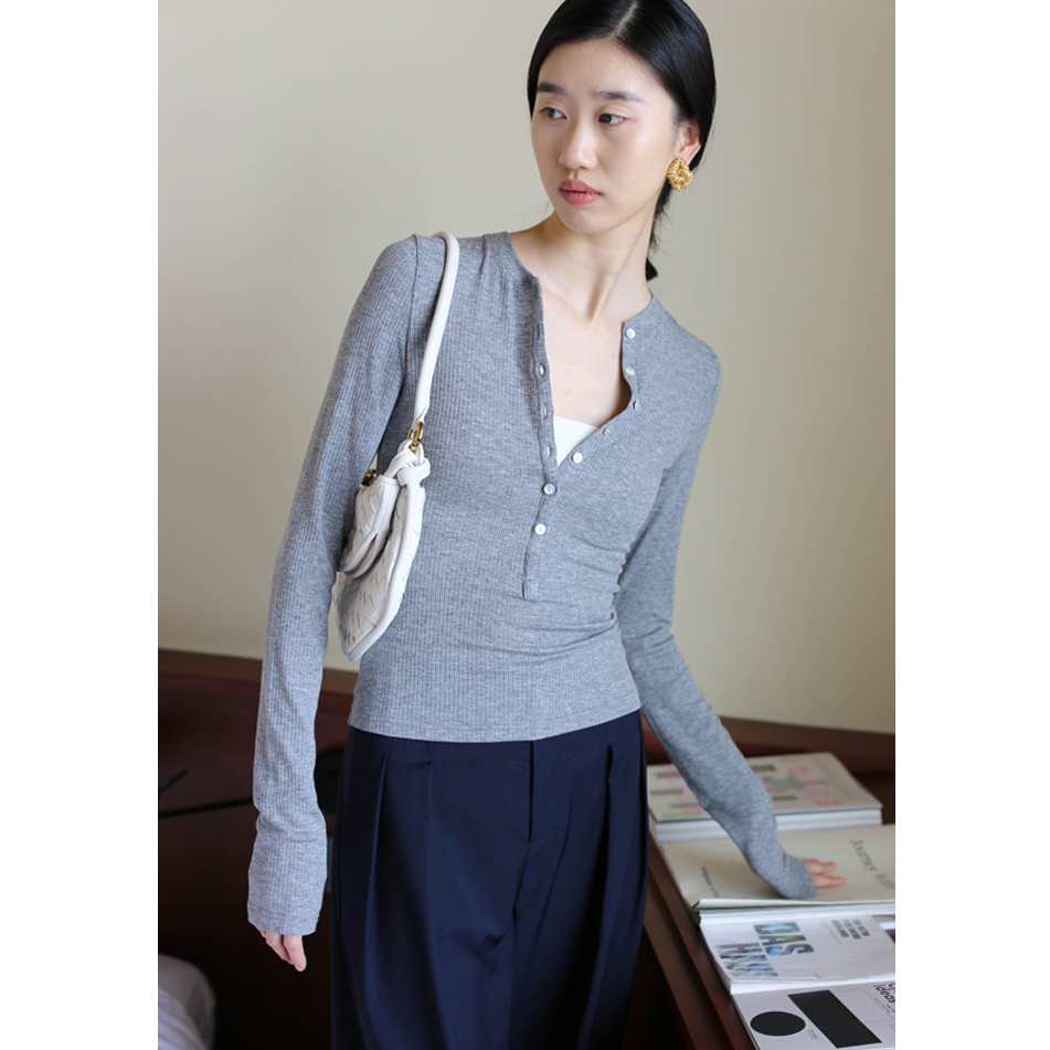 无有无印羊毛套头修身打底针织