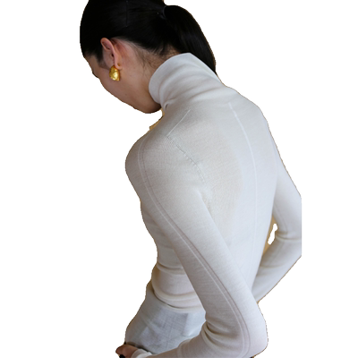 无有无印羊毛套头高领针织衫