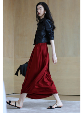 无有无印黑色显瘦生态皮短款长袖百搭帅气短外套23196