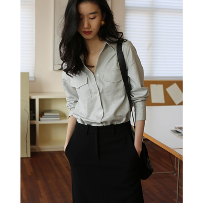 无有无印格子通勤休闲衬衫