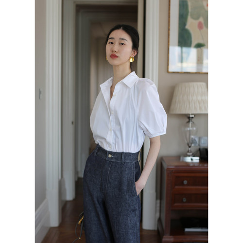 无有无印淑女短袖女衬衫
